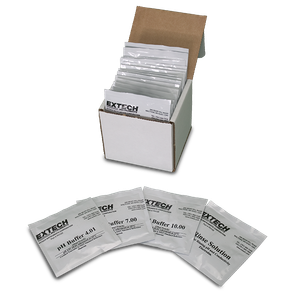 Extech PH103 pH Buffer Solutions, 20Pk Includes pH 4,7,10, Rinse