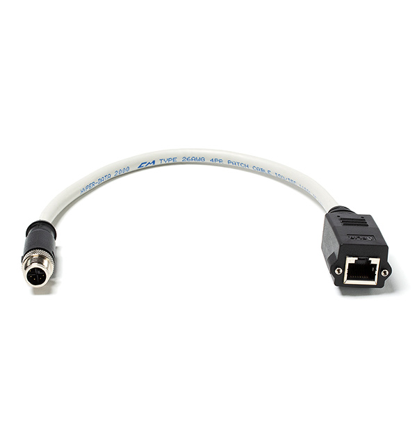FLIR T911869ACC Ethernet Cable, M12 to RJ45 Female, 0.3 m