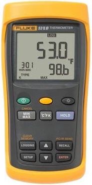 Fluke 53-2 B 60HZ Single Input Thermometer with USB Recording, 60 Hz Noise Rejection # FLUKE-53-2 B 60HZ