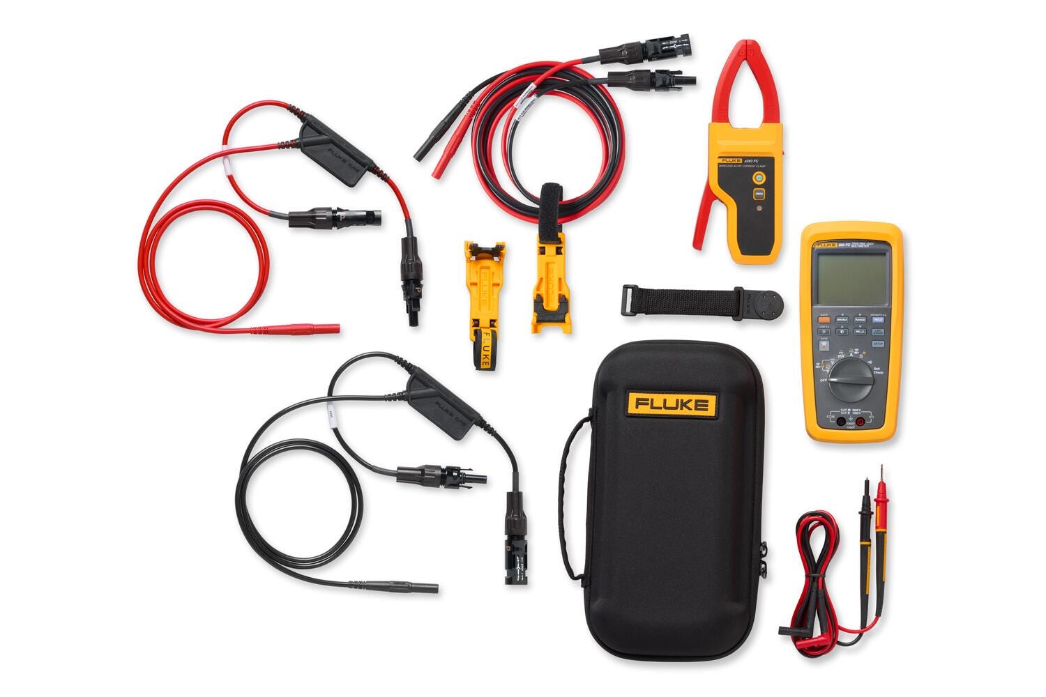 Fluke 283 FC/PV Solar Digital Multimeter Kit with TLPV1 and TLPV2 MC4 Test Leads # FLK-283FC-TLPV