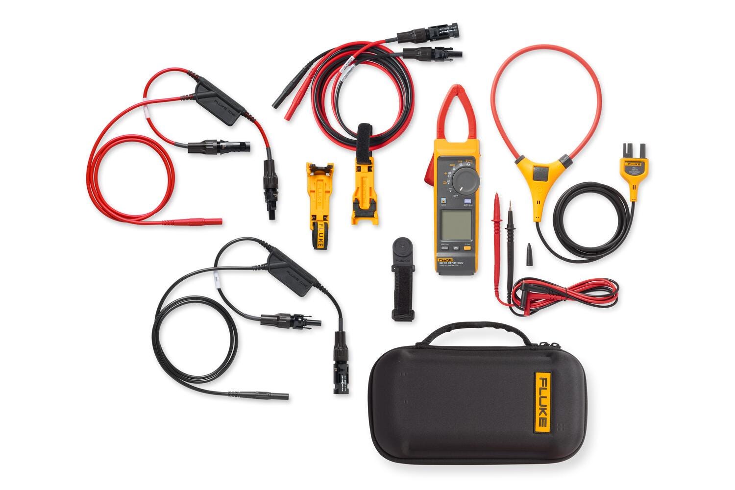 Fluke 393 FC Solar Clamp Meter Kit with TLPV1 and TLPV2 MC4 Test Leads # FLK-393FC-TLPV