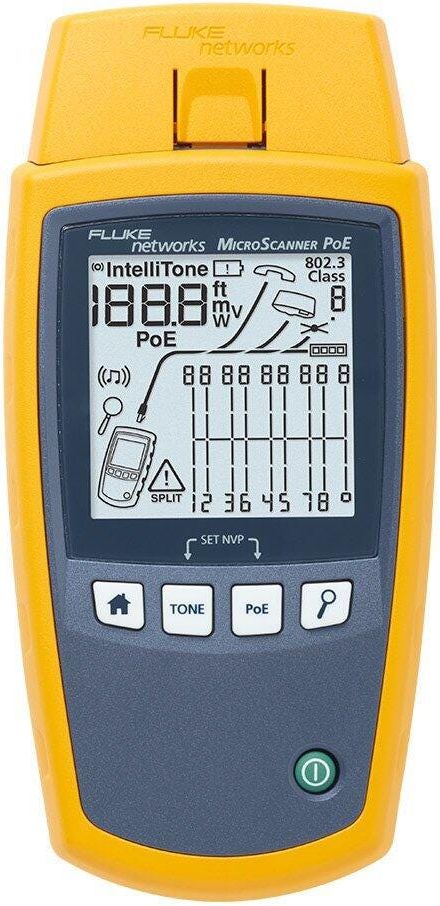 Fluke Networks MicroScanner™ PoE Industrial Ethernet Cable Verifier