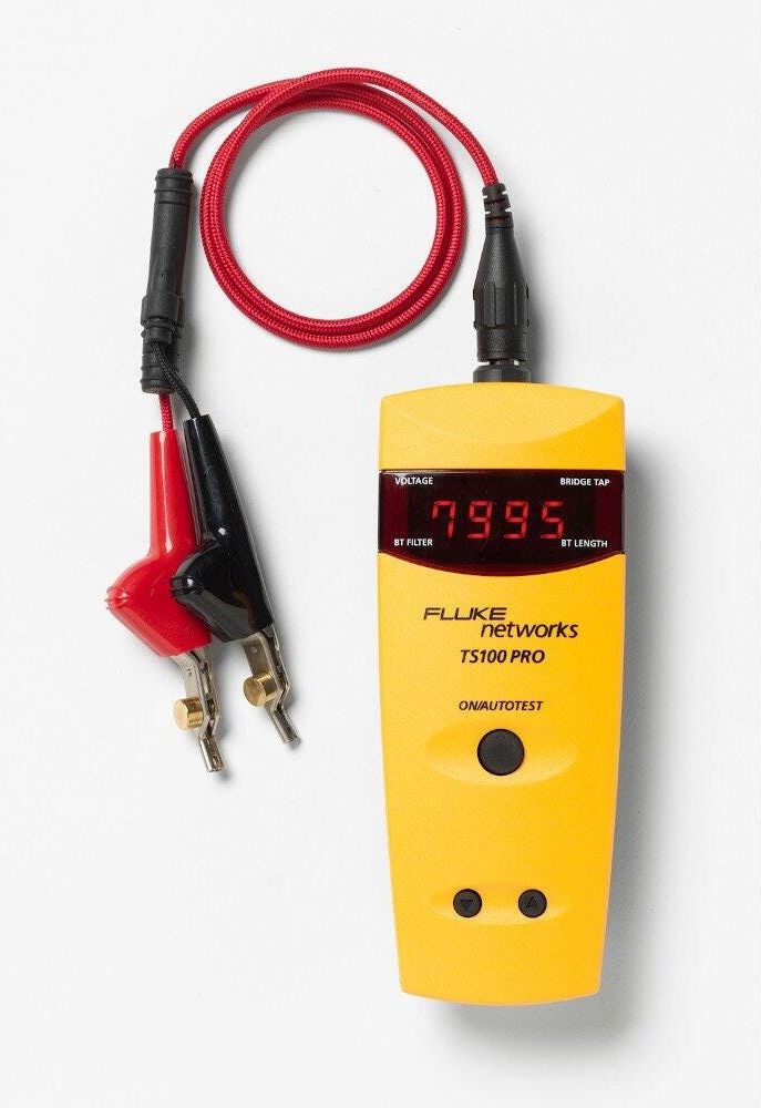 Fluke Networks TS100 Pro Cable Fault Finder TDR Kit w/ Bridge Tap Detect # TS100-PRO-BT-TDR