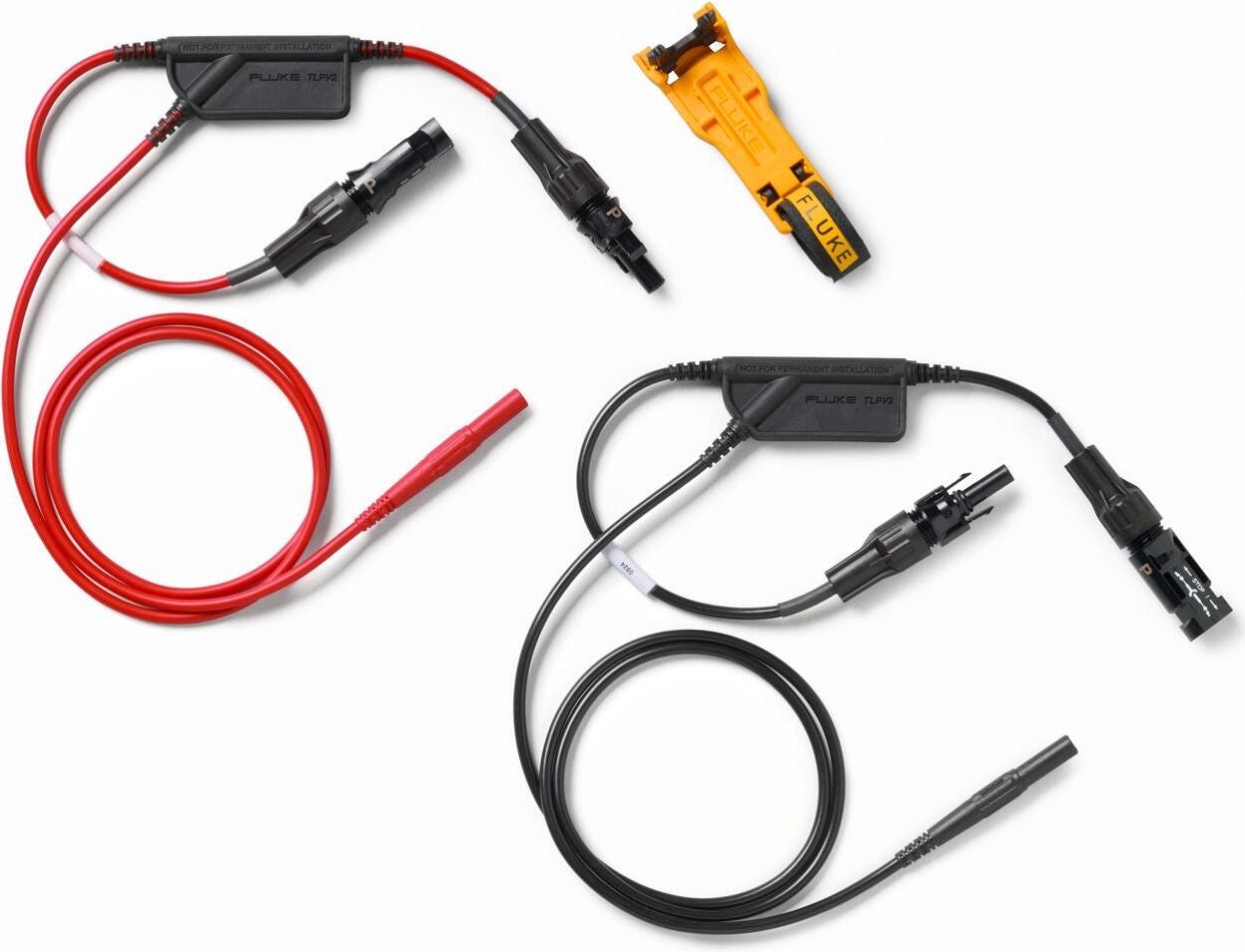 Fluke TLPV2 Solar Clamp Test Lead Set, Black/Red