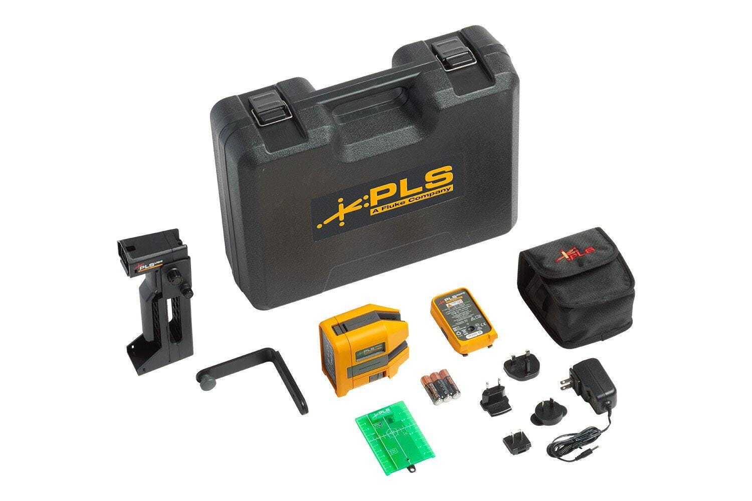 Fluke PLS 180G RBP KIT Cross Line Green Laser Kit with Rechargeable Battery Pack
