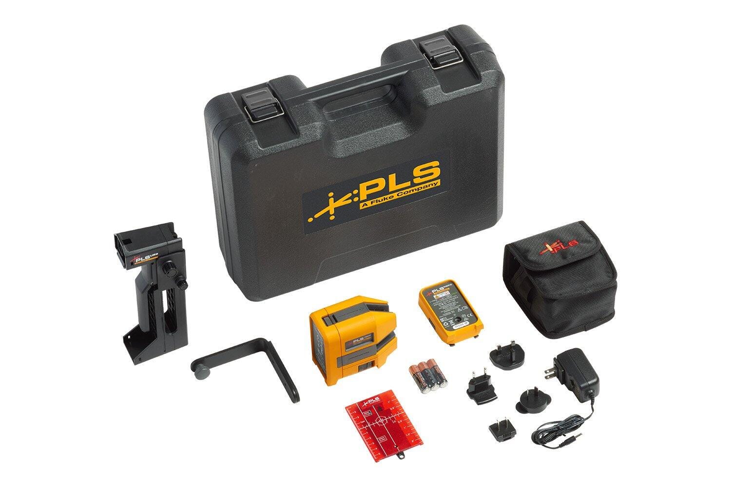 Fluke PLS 180R RBP KIT Cross Line Red Laser Kit with Rechargeable Battery Pack