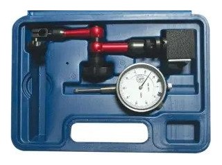 iGaging 2" Mini Mag Base + Red Universal Arm + Blue Plastic Case (No Dial) # 34-u07-MB