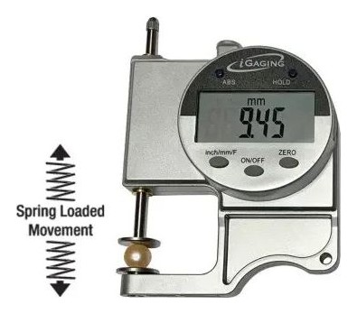 iGaging Digital Mini Thickness Gage 0-1" 0.001"/0.01mm/1/64", with Flat and Ball Anvils # 35-MT64