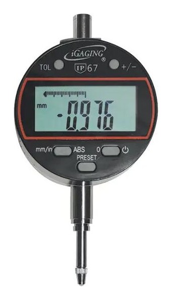 iGaging iP67 High Resolution Digital Indicator, 0 -.5"/12.7 mm # 35-B67-12