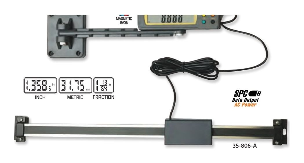 iGaging Absolute Digital Readout 60" Cable 5.2" Large Display, 0-12" USB Data Output, AC Power # 35-812-A
