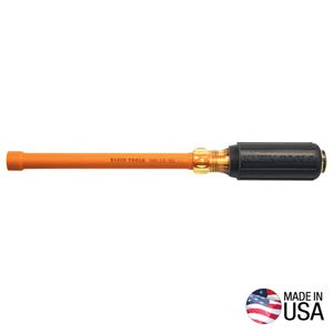 Klein 3/16-Inch Insulated Nut Driver 6-Inch Hollow Shaft # 646316INS