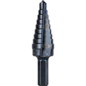 Klein 9-Step Drill Bit, 3/8-Inch Hex, Double Straight Flute, 1/4-Inch to 3/4-Inch # KTSB03