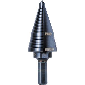 Klein 2-Step Drill Bit, 3/8-Inch Hex, Double Straight Flute, 7/8-Inch to 1-1/8-Inch # KTSB11