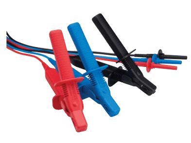 Megger 1008-022 - 3m (10ft) Test Lead, 6 kV Medium Insulated Clip, Set of 3