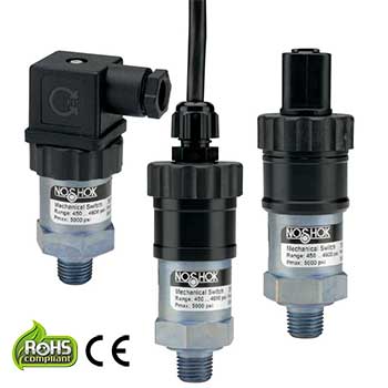 NOSHOK 300 Series Pressure Switch, Adjustable Hysteresis