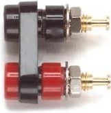 Pomona Electronics Double Pin Tip Jack w/Mounting Base (Black), Bulk # 4543-0
