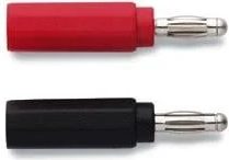 Pomona Electronics 4 mm Safety Banana Jack to Banana Plug Adapter, Black # 6728-0