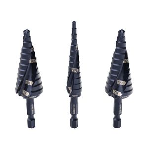 Klein Step Drill Bit Set, Quick-Release, Double Fluted, 3-Piece # QRST2S