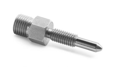 Ralston M6 x 1mm Transmitter x Male Quick-Test Adapter, S.S. with Cap and Chain # QTFT-SES0