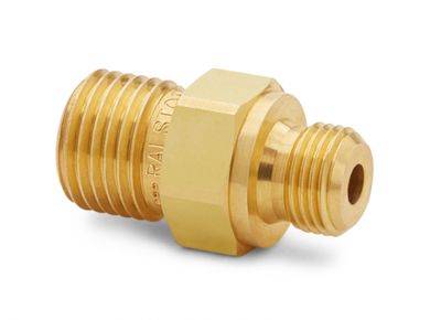 Ralston G 1/8" Male BSPP (ISO 228/1) x Male Quick-Test, No Check-Valve, Brass # QTHA-1MB0-RS