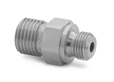 Ralston G 1/8" Male BSPP (ISO 228/1) x Male Quick-Test, No Check-Valve, Stainless Steel # QTHA-1MS0-RS