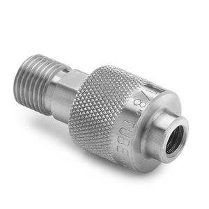 Ralston 1/8" Tube Fitting x Male Quick-Test, No Check-Valve, S.S. # QTHA-1TS0-QD
