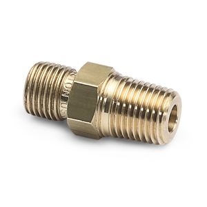 Ralston 1/4" Male BSPT (ISO 7/1) x Male Quick-Test, No Check-Valve, Brass # QTHA-2MB0-RT
