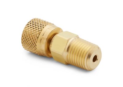 Ralston 1/4" Male NPT x Female Quick-Test, No Check-Valve, Brass # QTHA-2MBA