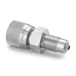 Ralston 7/16-20 Male Medium Pressure x Female Quick-Test Adapter, S.S. # QTHA-2MSA-MP