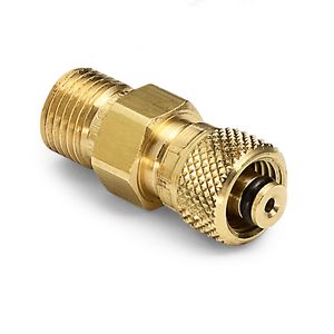 Ralston 1/4" Tube Fitting x Male Quick-Test, No Check-Valve, Brass # QTHA-2TB0
