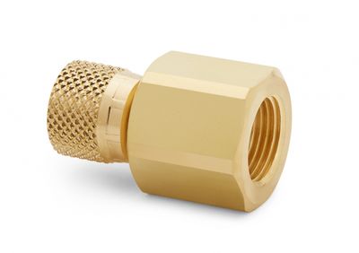 Ralston G 3/8" Female BSPP (ISO 228/1) x Female Quick-Test, No Check-Valve, Brass # QTHA-3FBA-RG