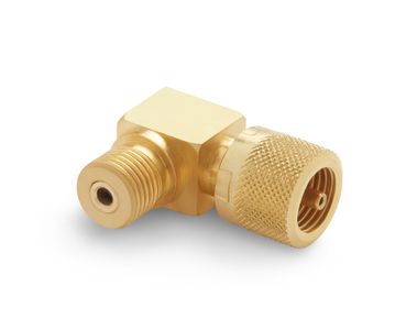 Ralston Male Quick-Test x Female Quick-Test 90 Degree Elbow, Brass # QTHA-HCBL