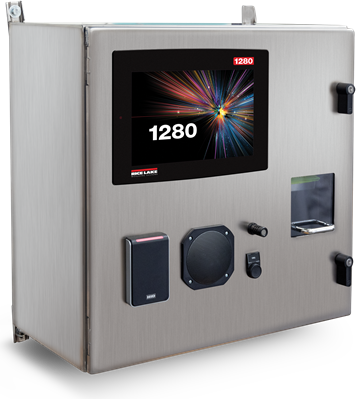 Rice Lake ATS Kiosk, 1280 Inbound 12 inch with 1500 NIT Display, Painted MS Enclosure, NO A/D, 115 VAC # 218355