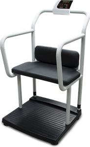 Rice 250-10-4 Bariatric Scale with Handrail and Chair Seat Lake Scale, Handrail Bariatric Scale 250-10-4 1000lb(450kg) x 0.2lb with Chair Seat includes 6 AA size Alkaline batteries