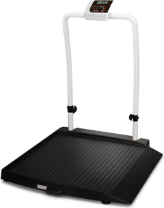 Rice 350-10-2 Single-ramp Wheelchair Scale Lake Scale, Wheelchair 350-10-2 1000lb(450kg) x 0.2lb with (1) 9.25in. Ramp includes 6 AA size Alkaline batteries