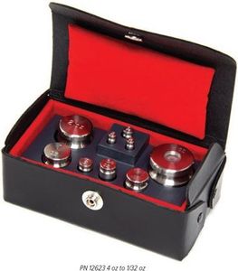 Rice 4 oz Calibration Weight Set, ASTM Class 5 Lake Weight Set, 4oz-1/32oz ASTM Class 5 SST Satin 8oz Kit
