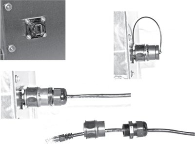Rice Amphenol RJF 544 Harsh Environment Ethernet Connection System Lake CONN, Series RJF544 Kit Ethernet, RJ45, Includes Plug, Receptacle, Gasket, And Dust Caps