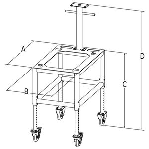 Rice BenchMark MSC-10 Mobile Scale Cart Lake Cart, Benchmark MSC-10 mild steel designed for 12x18 Benchmark Mild Steel Scale