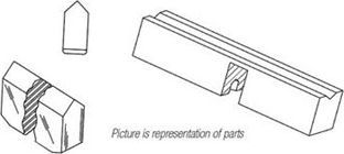 Rice Canadian Scale Co Repair Parts for Truck Scale Parts Lake Bearing, 1x1x6-1/2 .281 Hole Through The Side