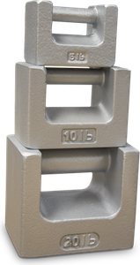 Rice Cast Iron Calibration Weights - Grip Handle Lake Weight, Heavy Cap 3,000lb ASTM Class 6 Cast, Density 7.2