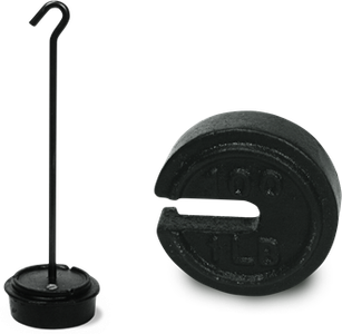 Rice Counterpoise and Hanger Calibration Weight, ASTM Class 7 Lake Weight, CP Round Slotted Interlocking 50lb x 1/2lb 2-29/32Dia ASTM Class 7 Cast Iron Painted