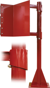 Rice Kiosk Safety Swing-away Arm Lake Swing Arm 10ft Pole/Base Assembly and Hardware, Red