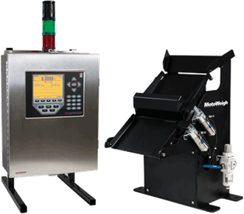 Rice MotoWeigh Cascade Scale Lake Cascade Scale, Painted MS Single drop scale, 920i wall mount controls, 115VAC input voltage 1 Lb capacity, 7in X 7in X 3in product max, 20ft of cable from scale to controls