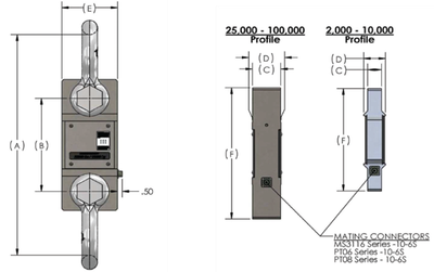 MSI MSI Tension Link Load Cell (Measurement Systems International) Final Assembly 2K 7200 Style Load Cell Only