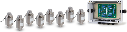 Rice Lake B-Tek 10 Cell Retrofit Conversion Kit From B-Tek CPD-M Digital Load Cell To RL82021-40t Rocker Cell. Kit Includes 10-RL82021-40t Stainless Rocker Cells, 10 Mild Steel Upper Cups And 10 Mild Steel Lower Cups. 10 Bonding Straps, 100 ft Cable And 3 EL304A Junction Boxes. # 216424