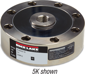 Rice Rice Lake RL90000 Alloy Steel, Compression Disk Load Cell Lake Load Cell, CDK RL90000-5K 5,000lb /V WW Alloy Steel C/T FM IP67