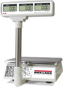 Rice Rice Lake RS-130/RS-160 Price Computing Scales Lake Scale, Retail RS-130 M1~M9, Backlight, 30x0.01lb, 15x0.005kg, 480x0.2oz, Rechargable, 6VDC, Includes 115VAC cord
