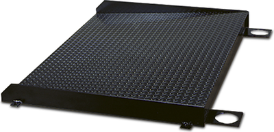 Rice RoughDeck HP, HP-H, SS and HE Access Ramps Lake Ramp, Roughdeck 4ft W x 4ft L x 4 20,000lb Steel Painted with side rails, diamond tread plate