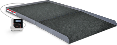Rice SB-1150 Summit Bariatric Wheelchair Scale Lake Scale, SB-1150 1000 LB. Package (Scale, Ramp and Indicator) 36in(W)X 36in(L)X 3in(H) With Anti Slip Rubber Surface and 3 Sides With Saftey Rails, 36in(W)X28.5in(L) Ramp With Anti Slip Rubber Surface and Safety Rails, Indicator AC 10 ft Homerun Cable to Connect Scale to HW Indicator. Side Access Junction Box. Includes 6 AA size Alkaline batteries.