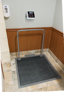 Rice SD-1150-WP Dialysis Wheelchair Scale Lake Scale, SD-1150-WP 1000 lb Package (Scale, Handrail, Indicator, Pit Frame) 36 in(W)X 36 in(L) X 3 in(H) With Smooth Top Anti Slip Rubber Surface, Side Access Junction Box, in(H)X 30 in(W) Steel Painted Handrail And Mounting Hardware. Indicator. 10 ft Homerun Cable With Connector For Indicator. 36 in. x 36 in. Pit frame. Includes 6 AA size Alkaline batteries.